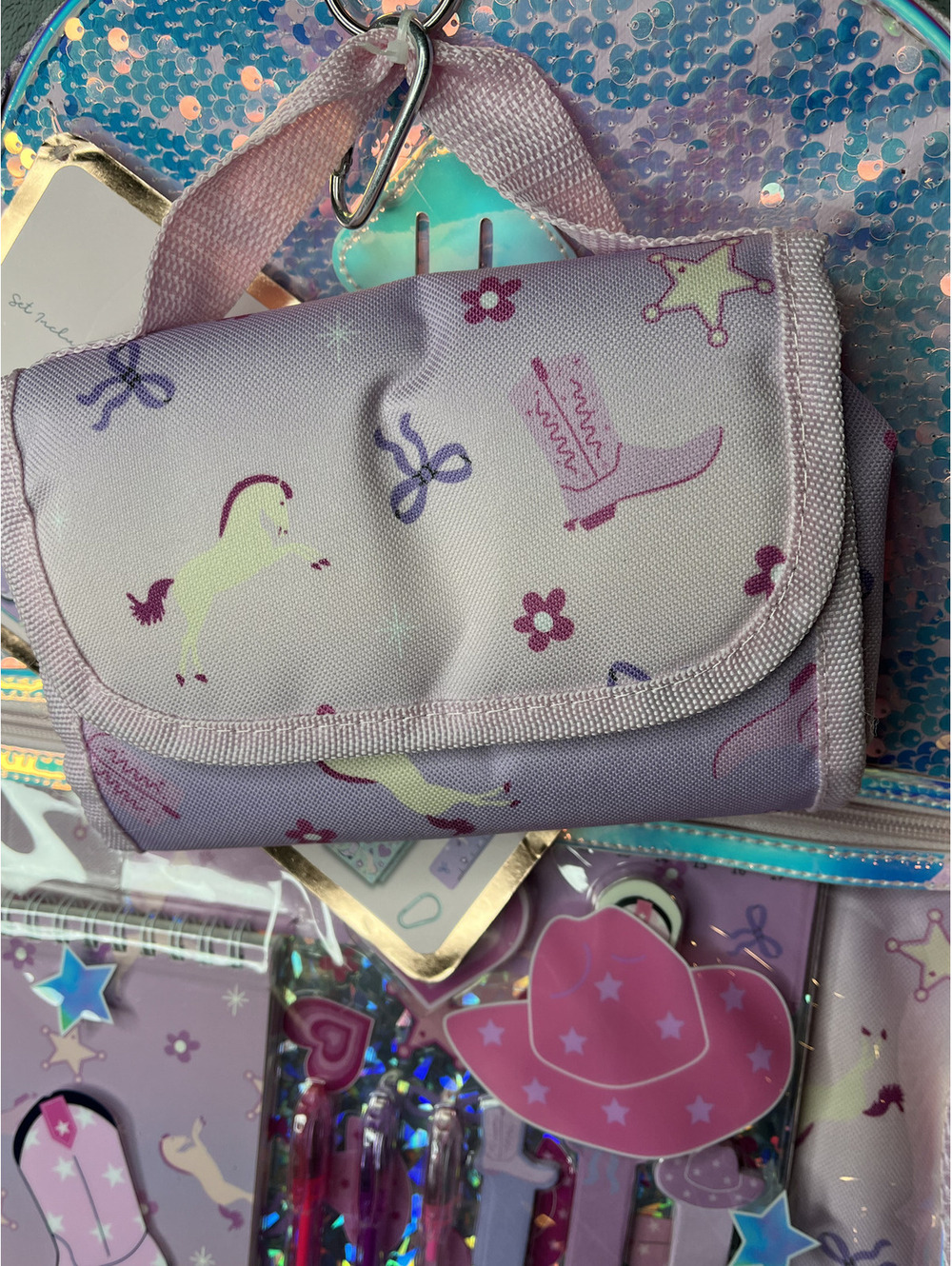 NWT Rainbow Sugar Girl's Pink/Western Activity Set Backpack - Picture 4 of 10